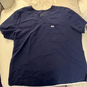 Figs Navy Catarina One Pocket Scrub Top